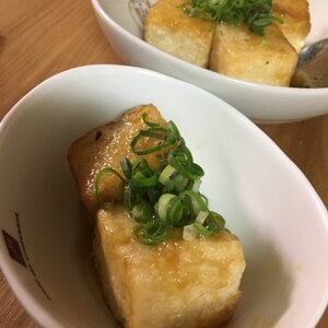 めんつゆで仕上げる、手抜き揚げだし豆腐